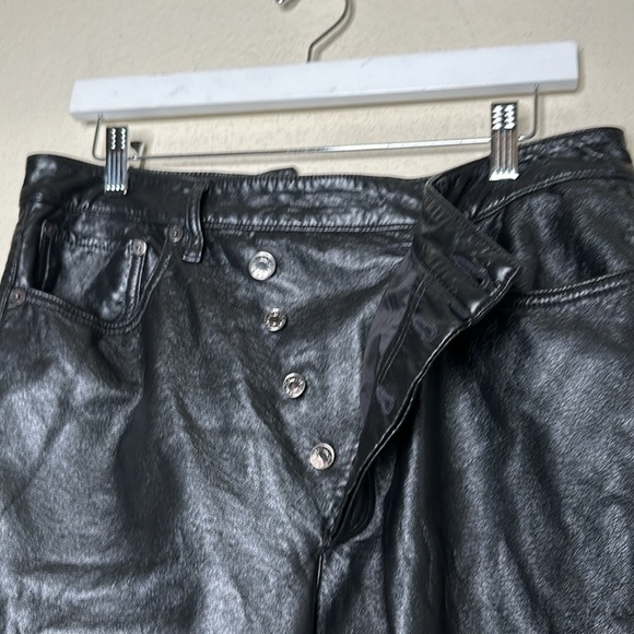 NWOT Revolve AGOLDE Recycled Leather Criss Cross Straight Pants in Detox Sz 30 - Picture 13 of 16